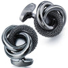 Black gun plated Love Knot Cufflinks