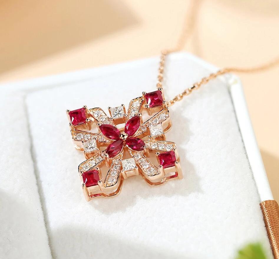 Ruby and Diamond Pendant