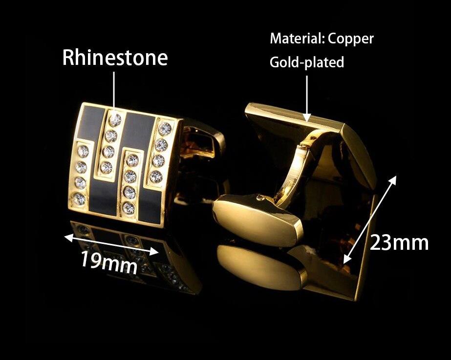 CRYSTAL GOLD CUFFLINKS