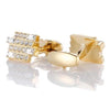 GOLD CRYSTAL CUFFLINKS