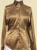 JEWELLERED CUMIN SATIN SHIRT - DOUBLE CUFF
