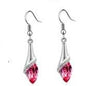 Vintage Silver Rose Crystal Jewellery Set