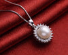 Natural freshwater pearl pendant and stud earrings