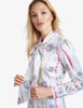 Chain Print Fitted Satin Blouse